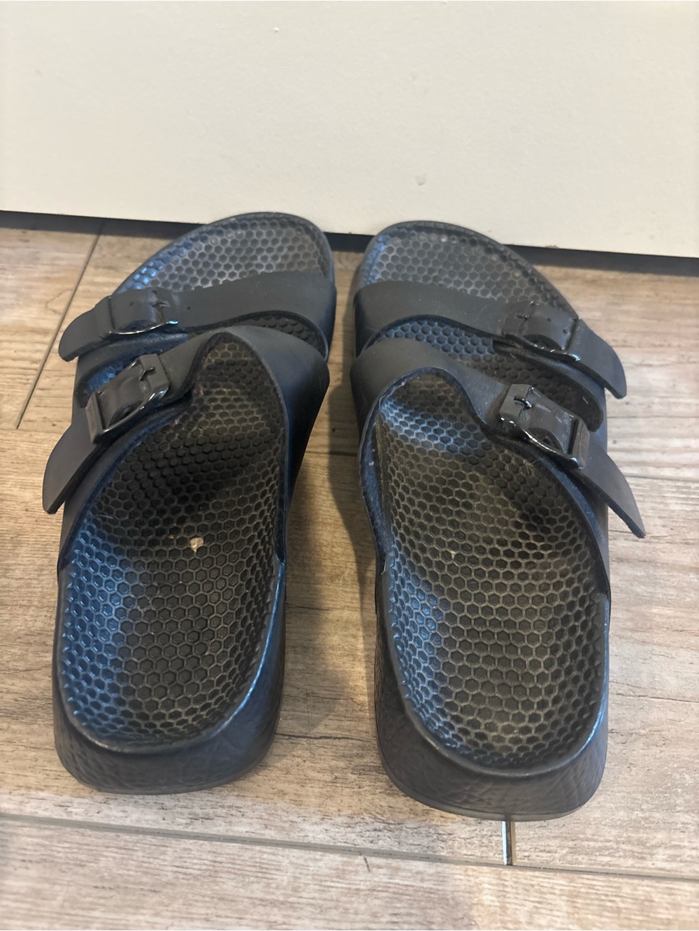 Birkenstock Black Double Buckle Slide Sandals - Picture 4 of 7
